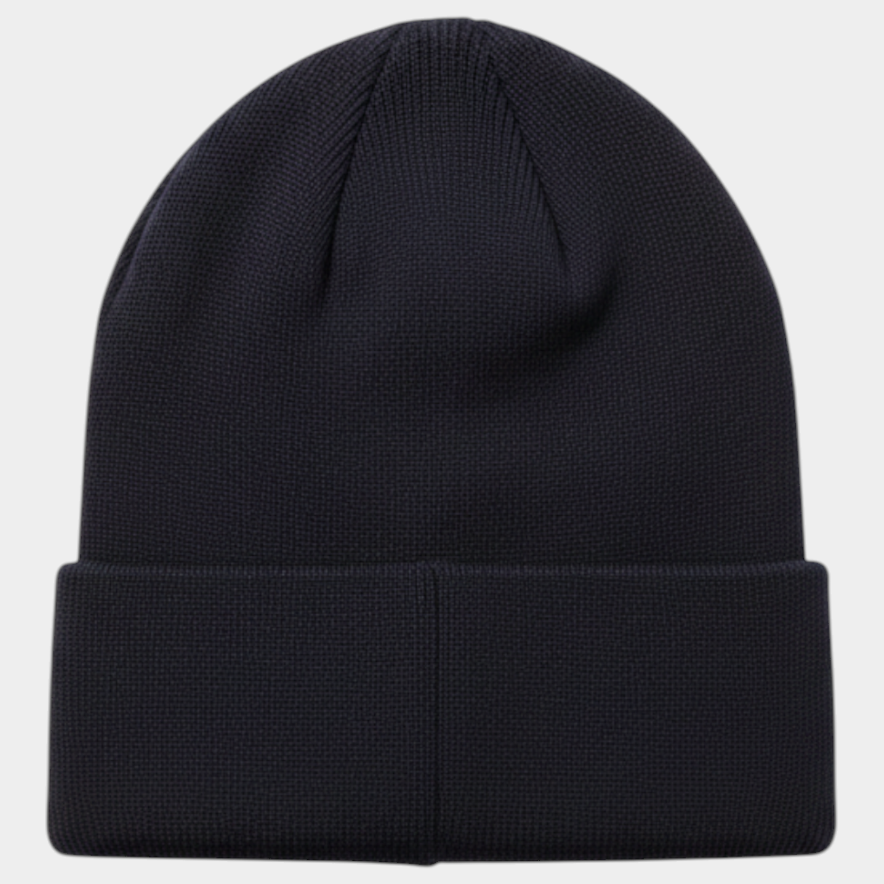 Berretto Follower SRL Blauer blu in misto lana e cashmere a coste con risvolto, stile invernale classico.