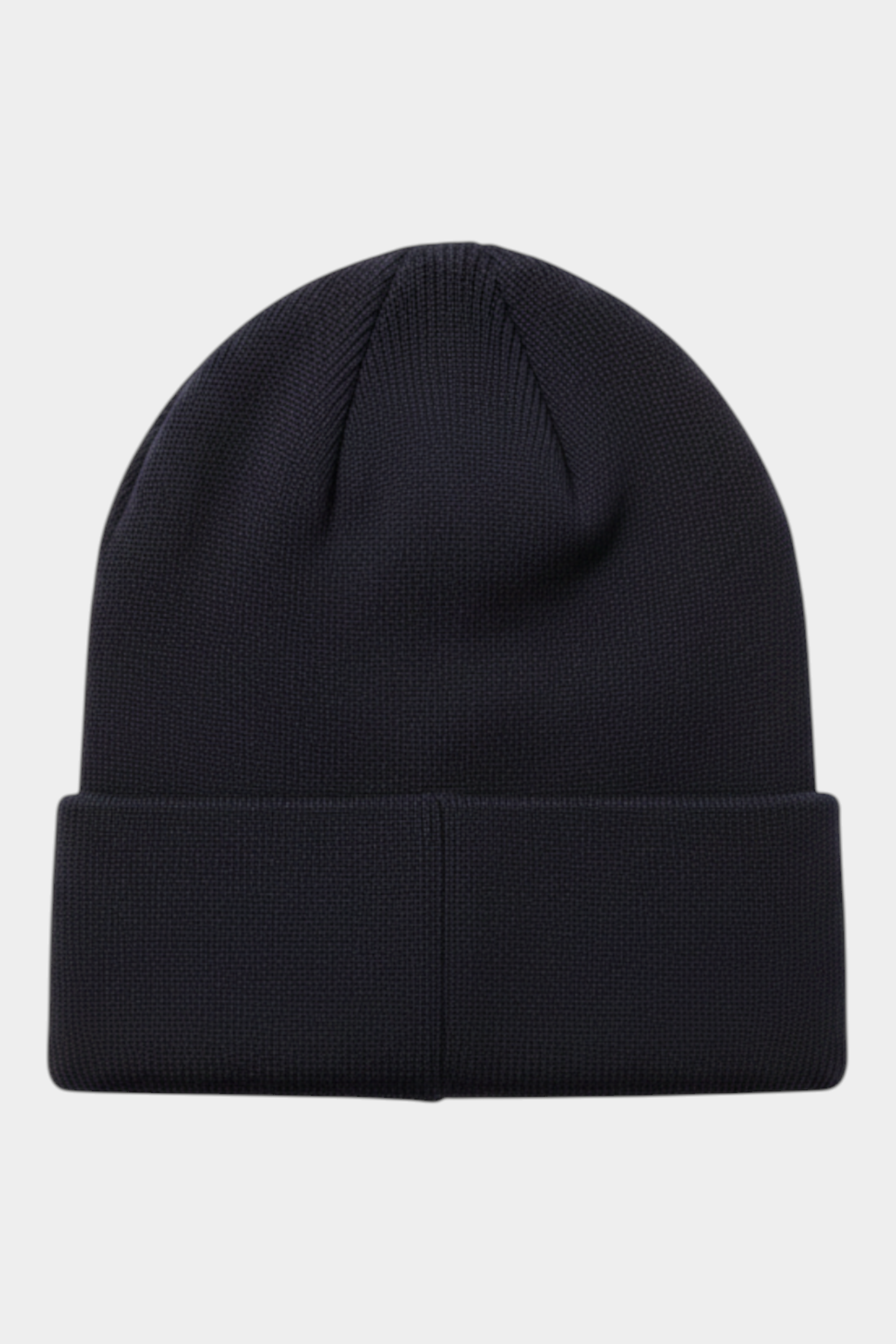 Berretto Follower SRL Blauer blu in misto lana e cashmere a coste con risvolto, stile invernale classico.
