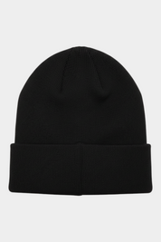 Berretto Follower SRL Blauer nero in misto lana e cashmere con lavorazione a coste e risvolto, stile invernale