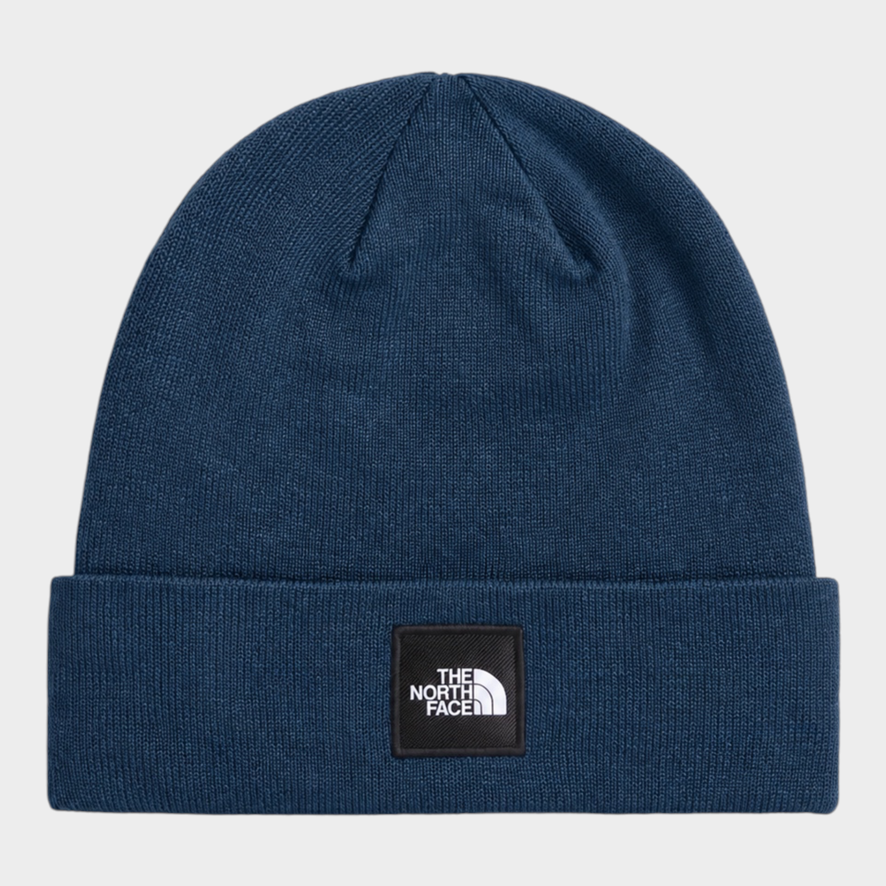 Berretto unisex Follower SRL The North Face Dock Worker in maglia blu con risvolto e logo frontale