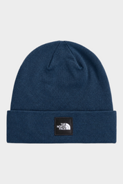 Berretto unisex Follower SRL The North Face Dock Worker in maglia blu con risvolto e logo frontale