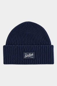 Berretto sheldon a costine Unisex Blu Navy MC2 SAINT BARTH - M/L