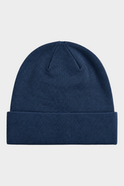 Berretto unisex Dock Worker blu di Follower SRL in maglia a coste con risvolto