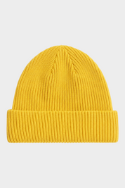 Berretto unisex The North Face Salty Lined di colore giallo in maglia a coste con risvolto, venduto da Follower SRL