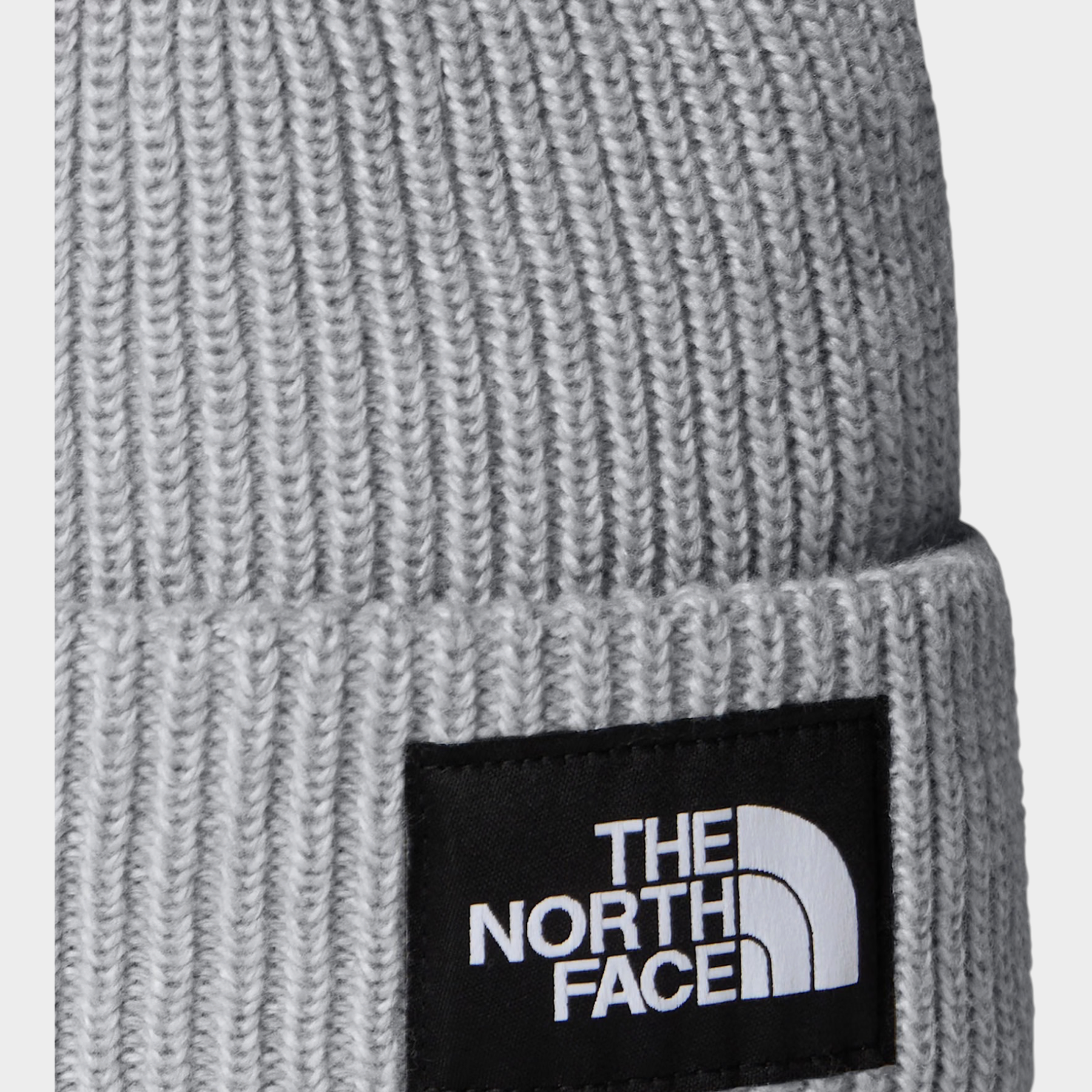 Berretto Follower SRL The North Face Salty Lined grigio a coste con etichetta logo frontale