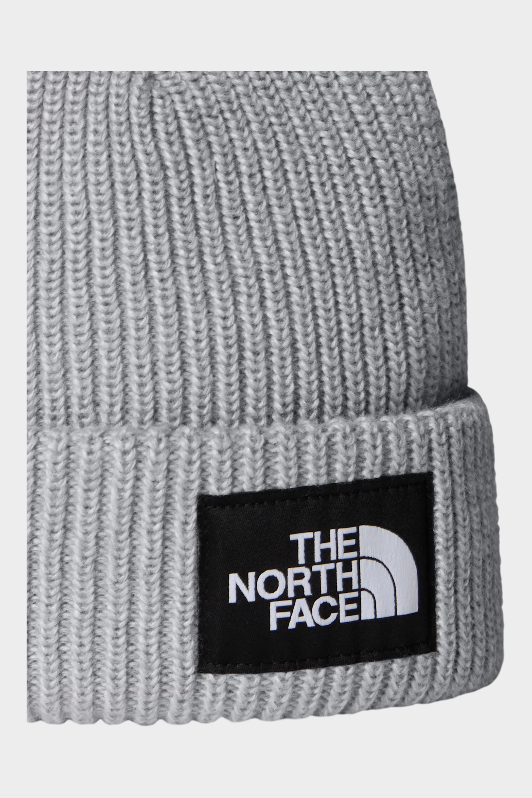 Berretto Follower SRL The North Face Salty Lined grigio a coste con etichetta logo frontale