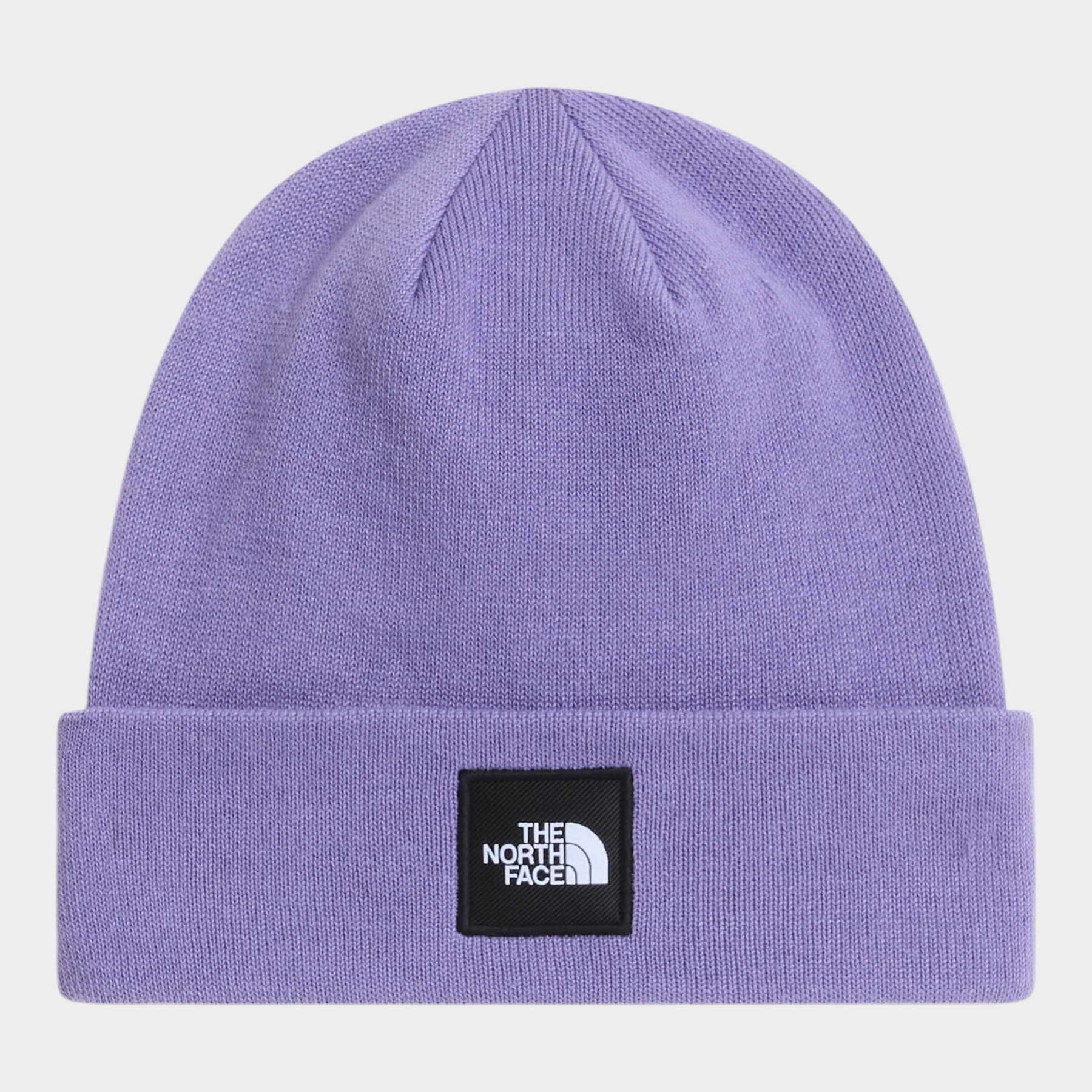 Berretto unisex Follower SRL The North Face Dock Worker in maglia color lilla con patch logo frontale