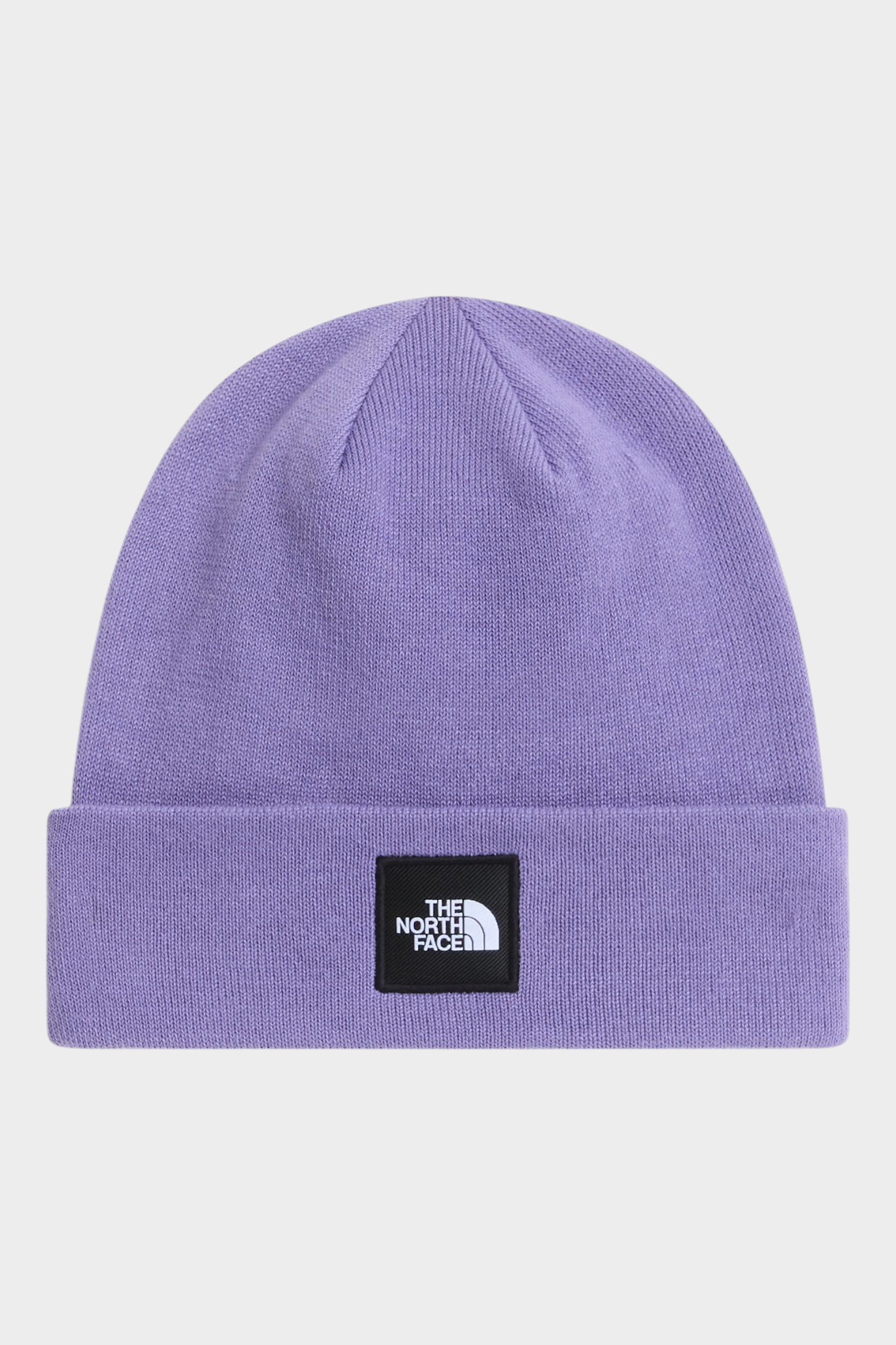 Berretto unisex Follower SRL The North Face Dock Worker in maglia color lilla con patch logo frontale