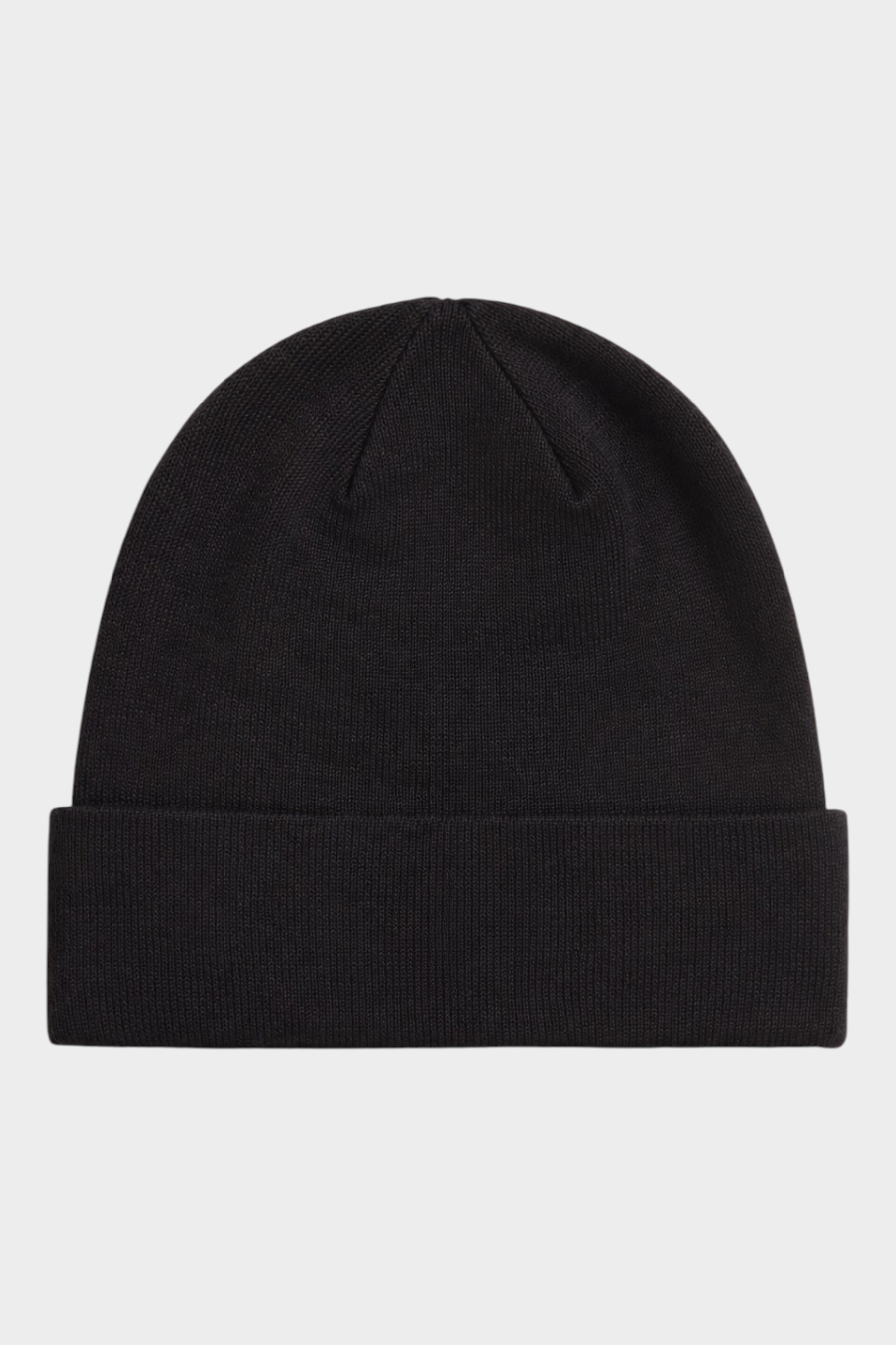 Berretto unisex nero Dock Worker di Follower SRL in maglia a coste con risvolto, stile minimalista