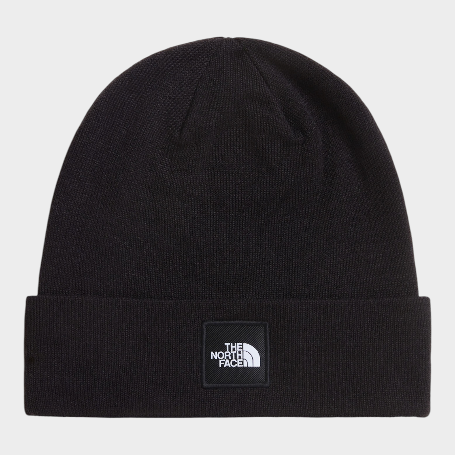 Berretto unisex Follower SRL The North Face Dock Worker in maglia nera con risvolto e logo frontale