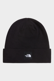 Berretto unisex Follower SRL The North Face Dock Worker in maglia nera con risvolto e logo frontale