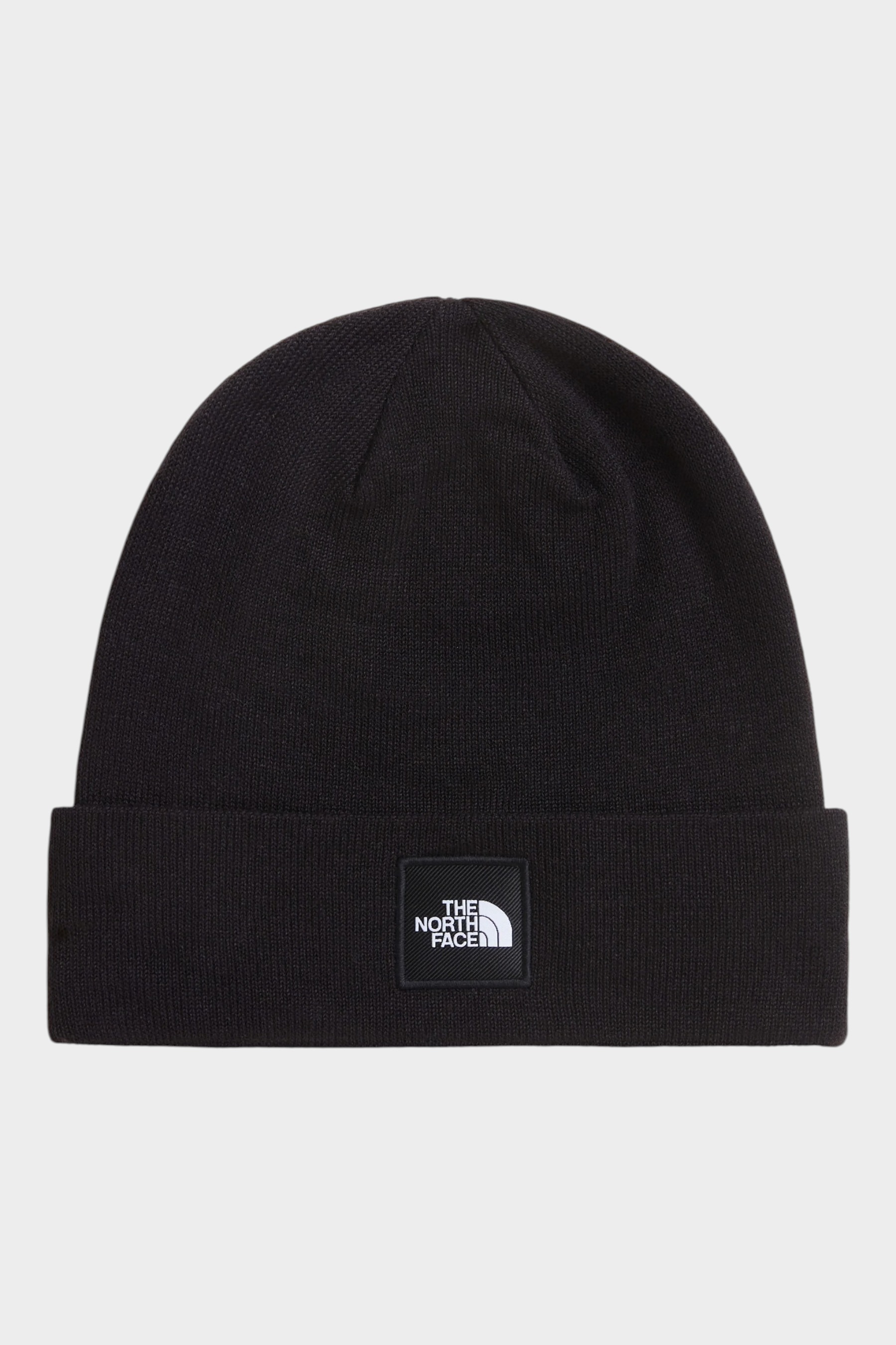 Berretto unisex Follower SRL The North Face Dock Worker in maglia nera con risvolto e logo frontale