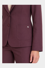 Blazer Follower SRL bordeaux a due bottoni con tasche applicate e dettaglio metallico