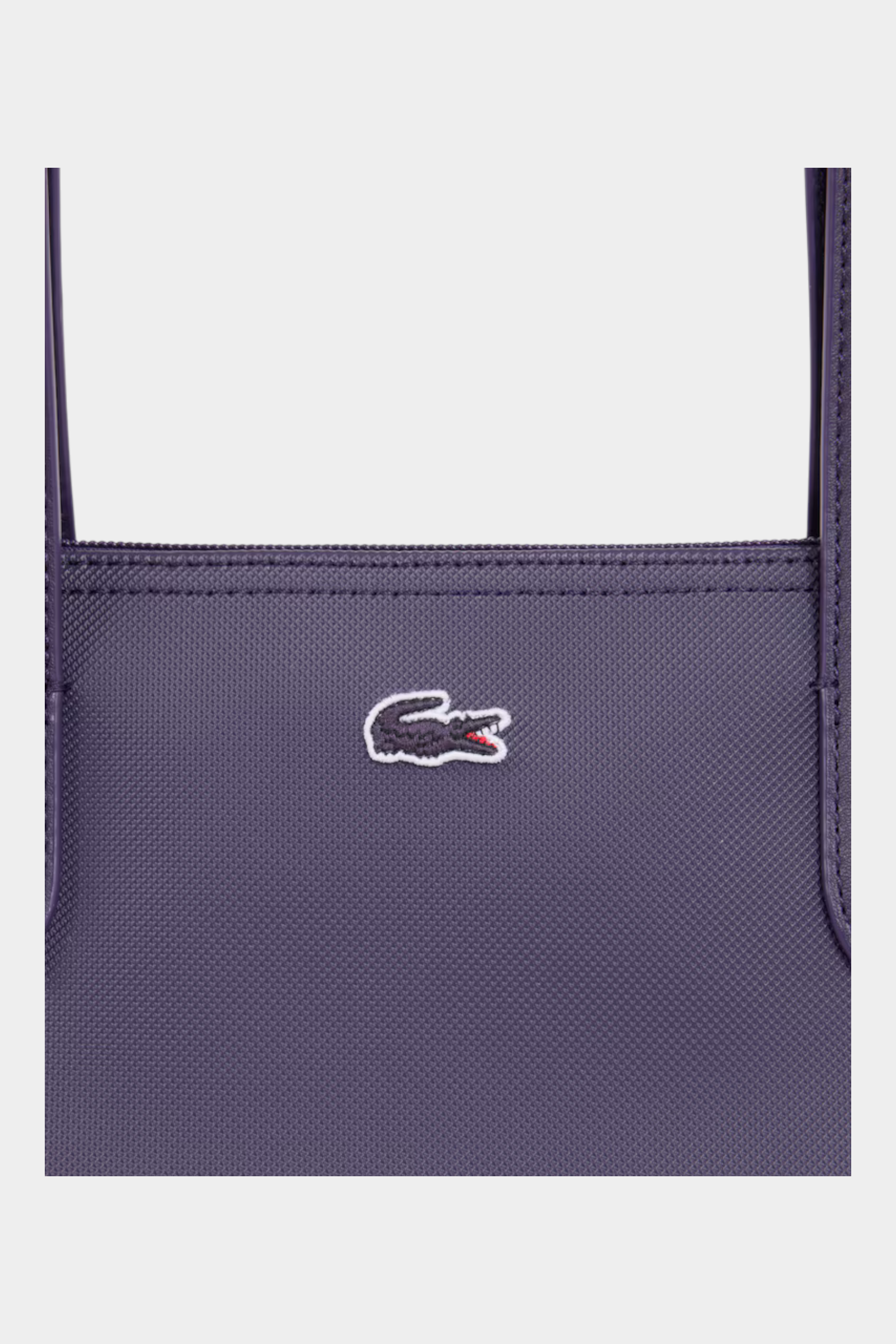 Borsa shopping grande Follower SRL LACOSTE L.12.12 Concept in tessuto viola con logo coccodrillo ricamato