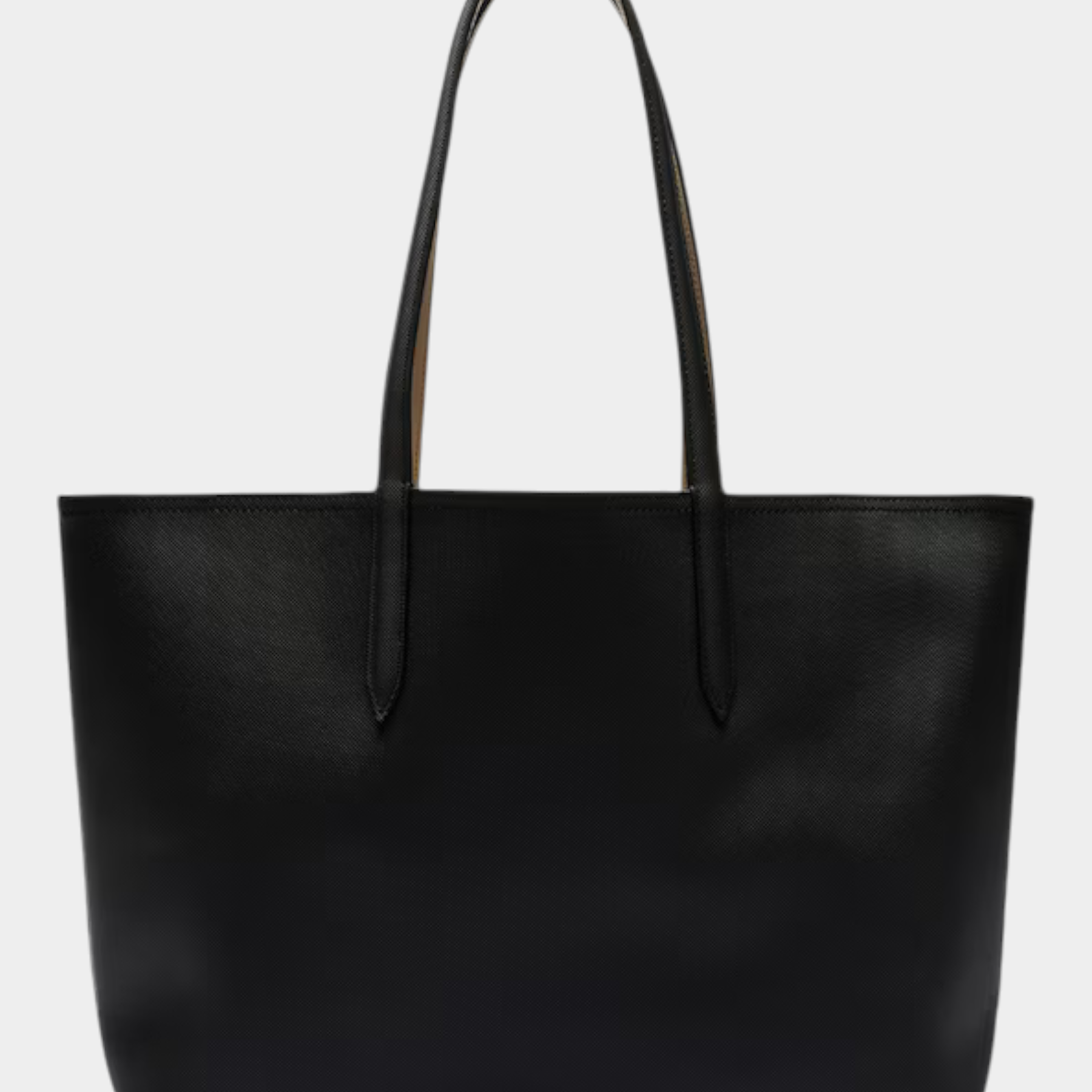 Borsa tote double face nera LACOSTE con pochette inclusa, design elegante e minimalista firmato Follower SRL