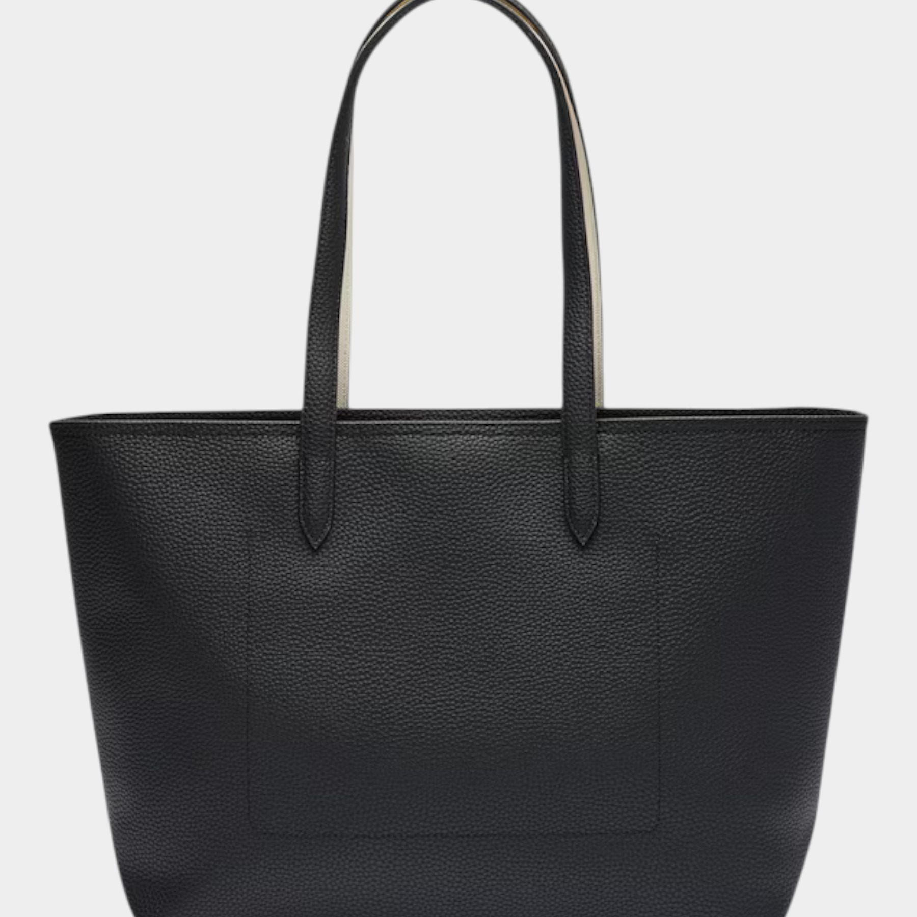 Borsa tote nera Anna di Follower SRL con chiusura a zip e texture in pelle granulata, design elegante e spazioso