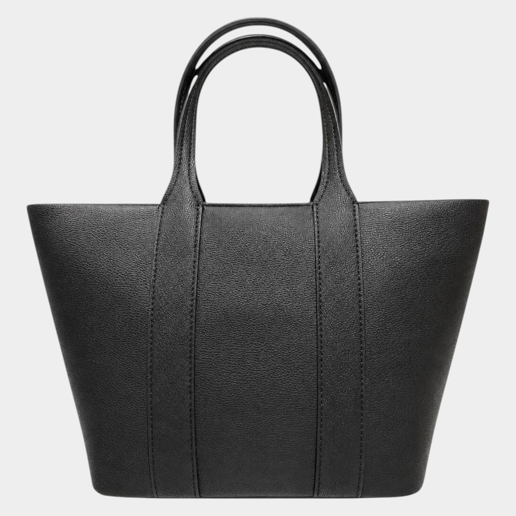 Borsa tote nera Follower SRL in pelle sintetica con doppi manici e design minimalista