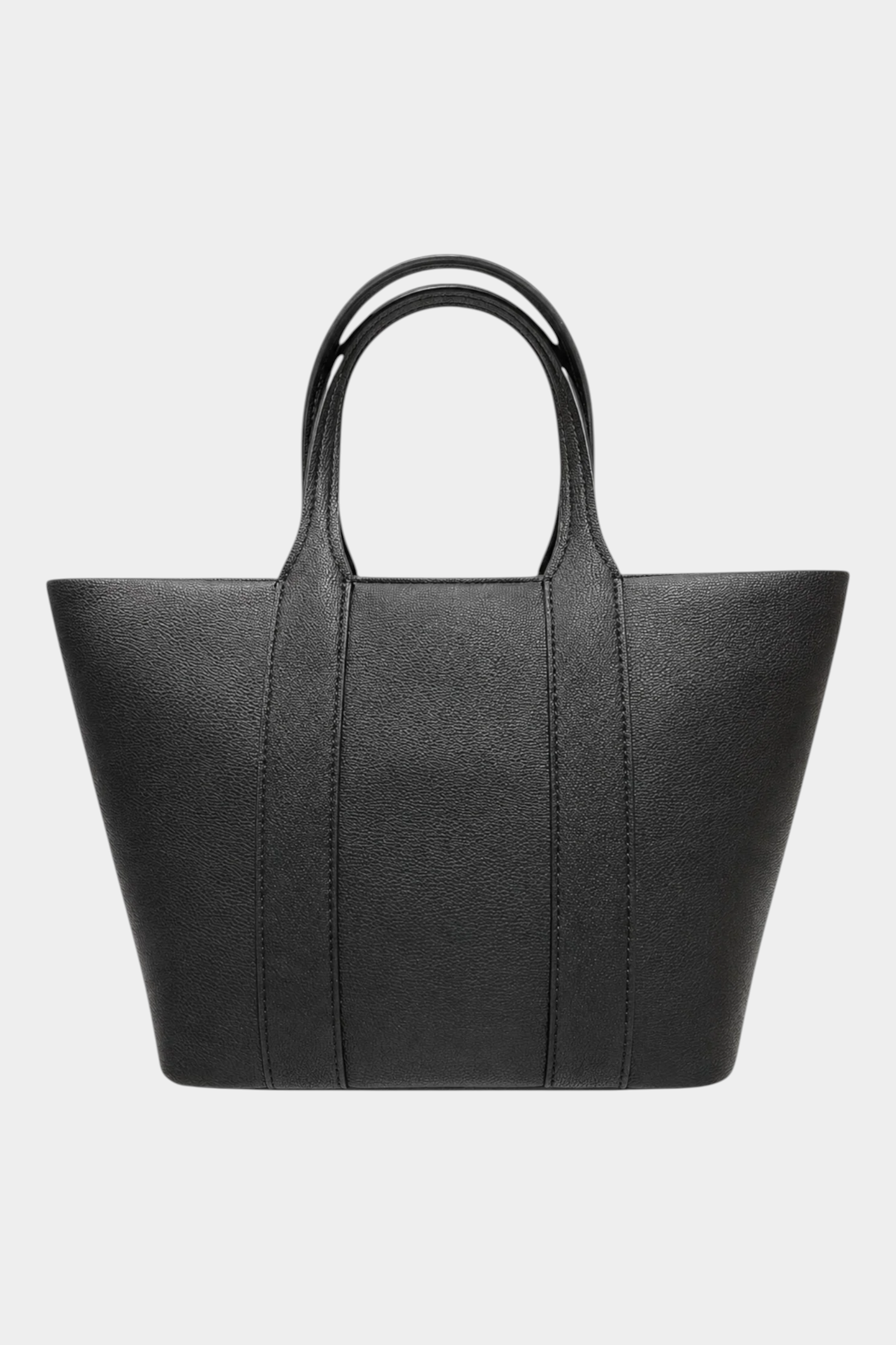 Borsa tote nera Follower SRL in pelle sintetica con doppi manici e design minimalista