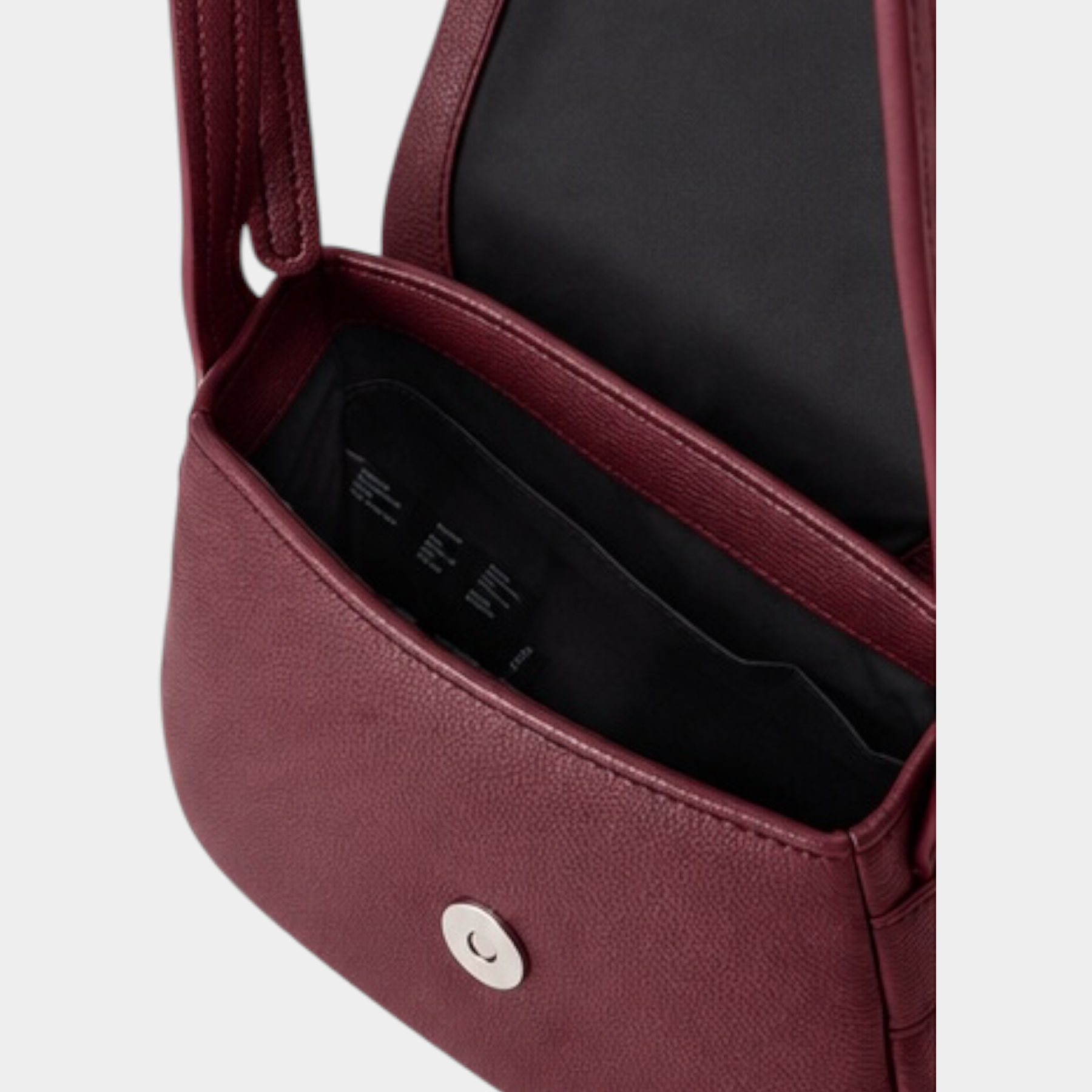 Borsa a tracolla Follower SRL LACOSTE color bordeaux con patta, chiusura magnetica e interno foderato