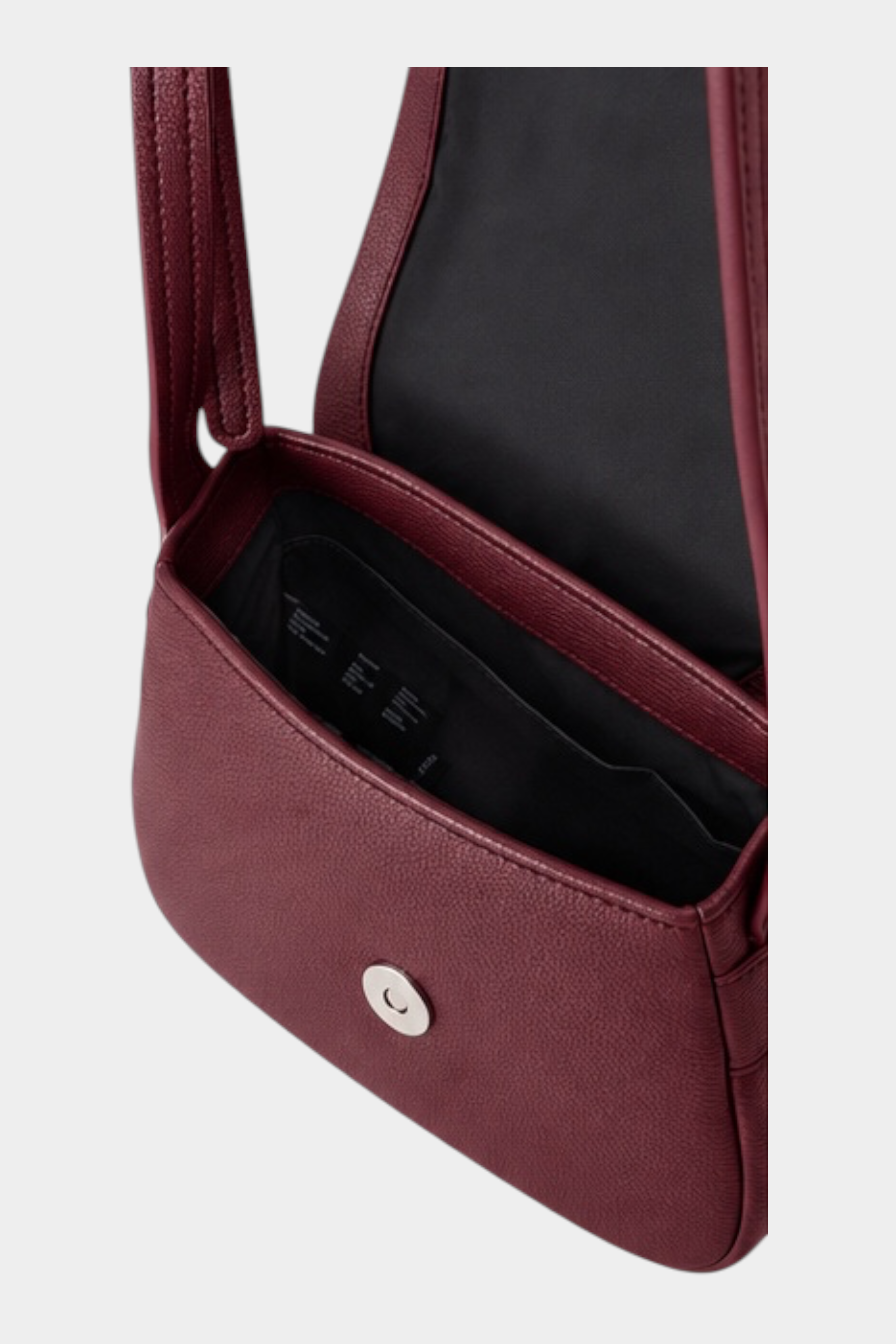 Borsa a tracolla Follower SRL LACOSTE color bordeaux con patta, chiusura magnetica e interno foderato