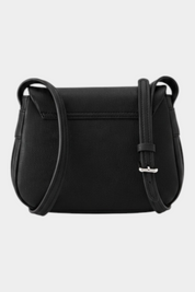 Borsa a tracolla nera LACOSTE con patta e dettagli in metallo, proposta da Follower SRL
