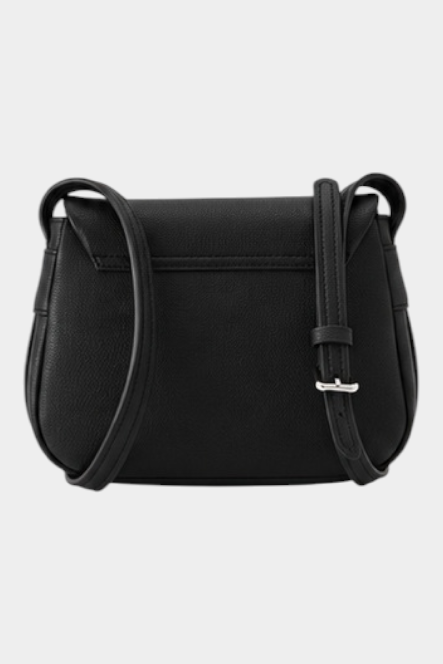 Borsa a tracolla nera LACOSTE con patta e dettagli in metallo, proposta da Follower SRL