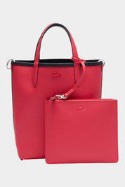 Borsa da viaggio verticale reversibile Follower SRL LACOSTE in pelle rossa con pochette abbinata