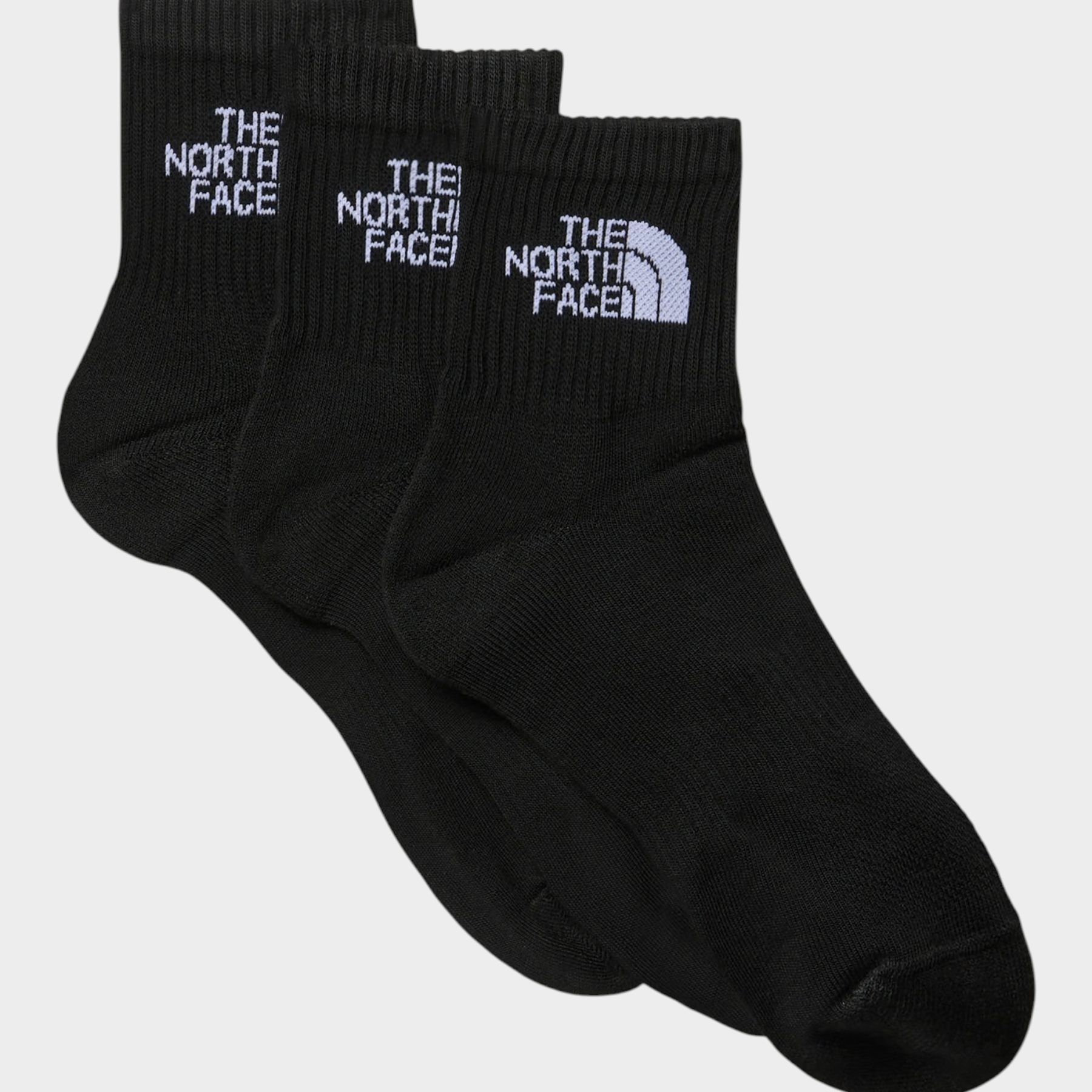 Calzini sportivi Follower SRL The North Face neri a taglio basso con logo bianco ricamato sul bordo a coste