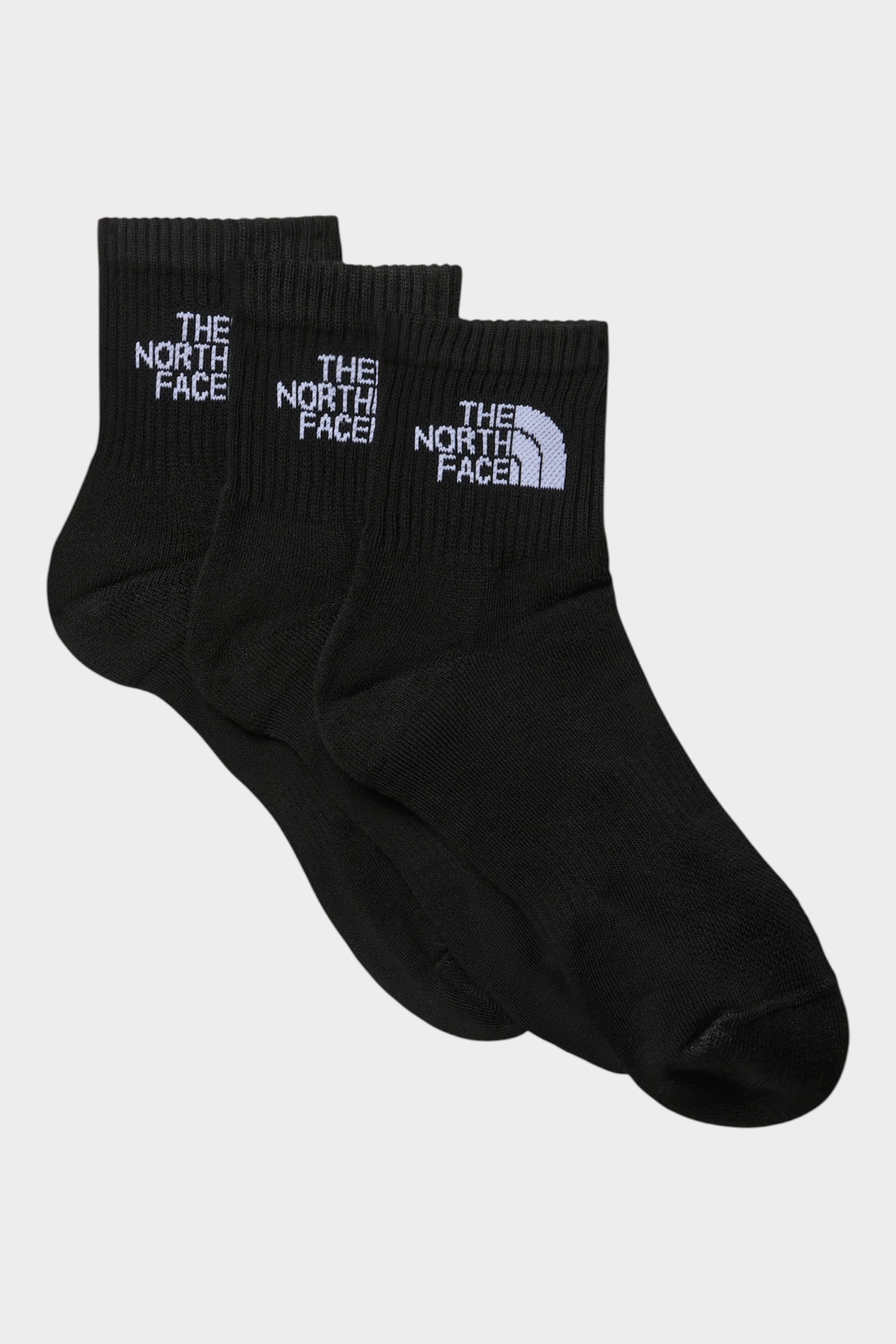 Calzini sportivi Follower SRL The North Face neri a taglio basso con logo bianco ricamato sul bordo a coste