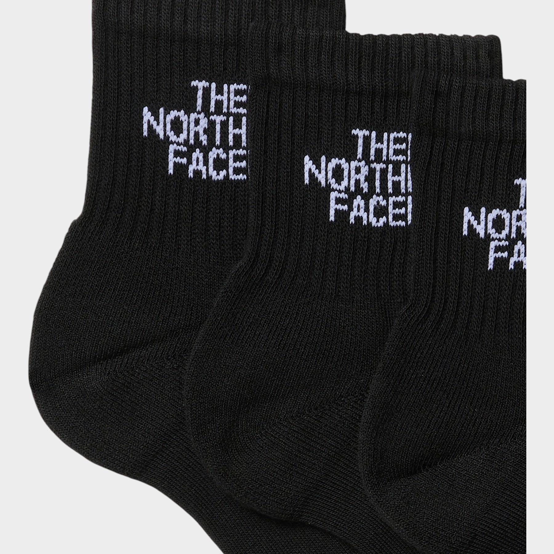 Calzini sportivi Follower SRL The North Face neri a taglio basso con logo bianco ricamato sul bordo