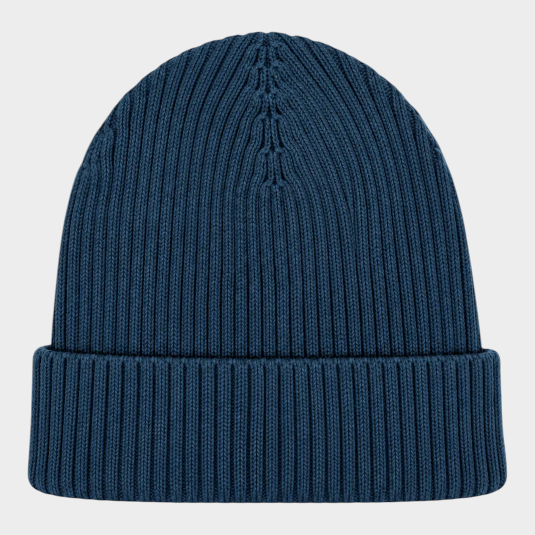 Cappello a cuffia unisex Follower SRL SUNS BOARDS in maglia a costine blu con risvolto, ideale per l'inverno.