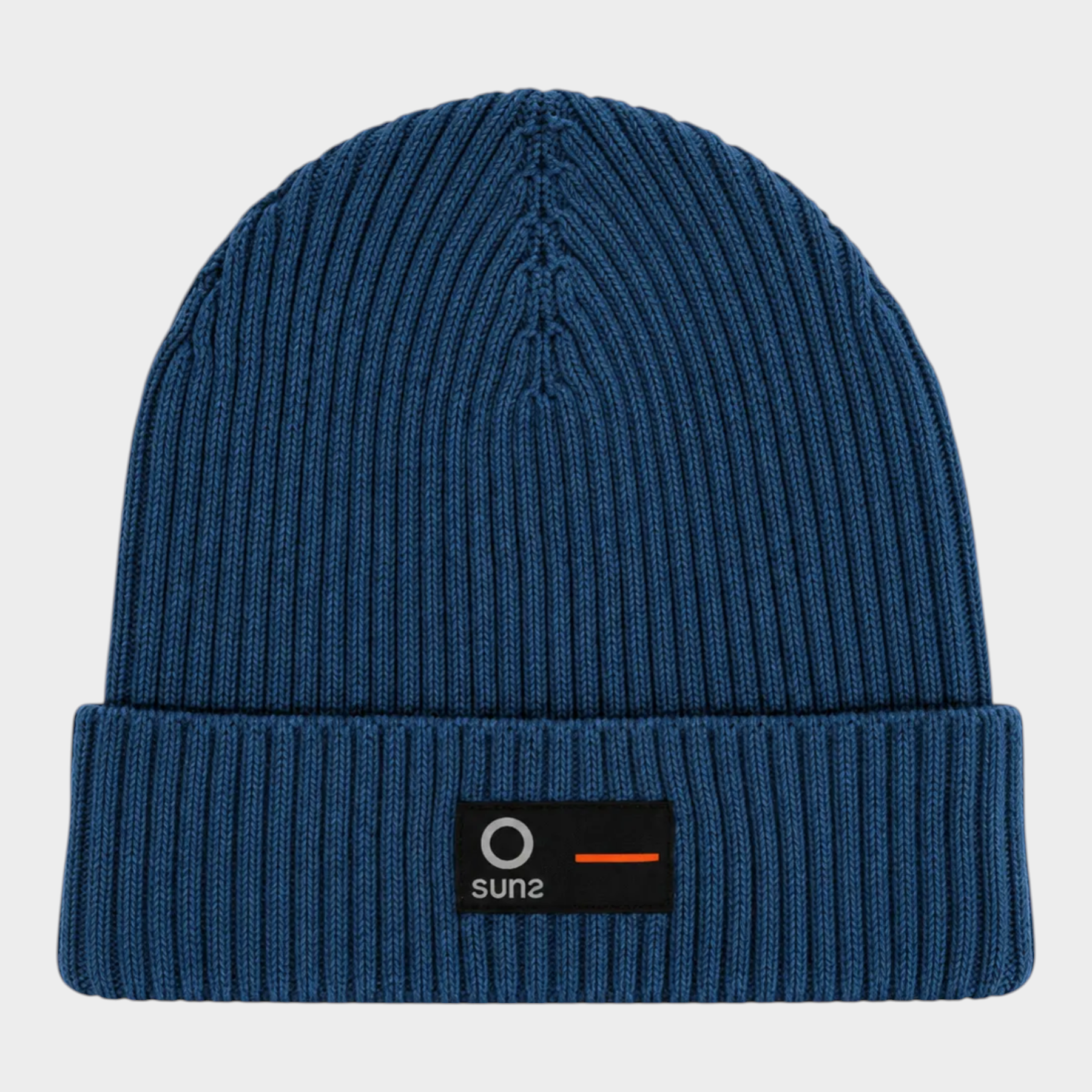 Cappello a cuffia Follower SRL SUNS BOARDS blu a costine con risvolto e logo frontale per l'inverno