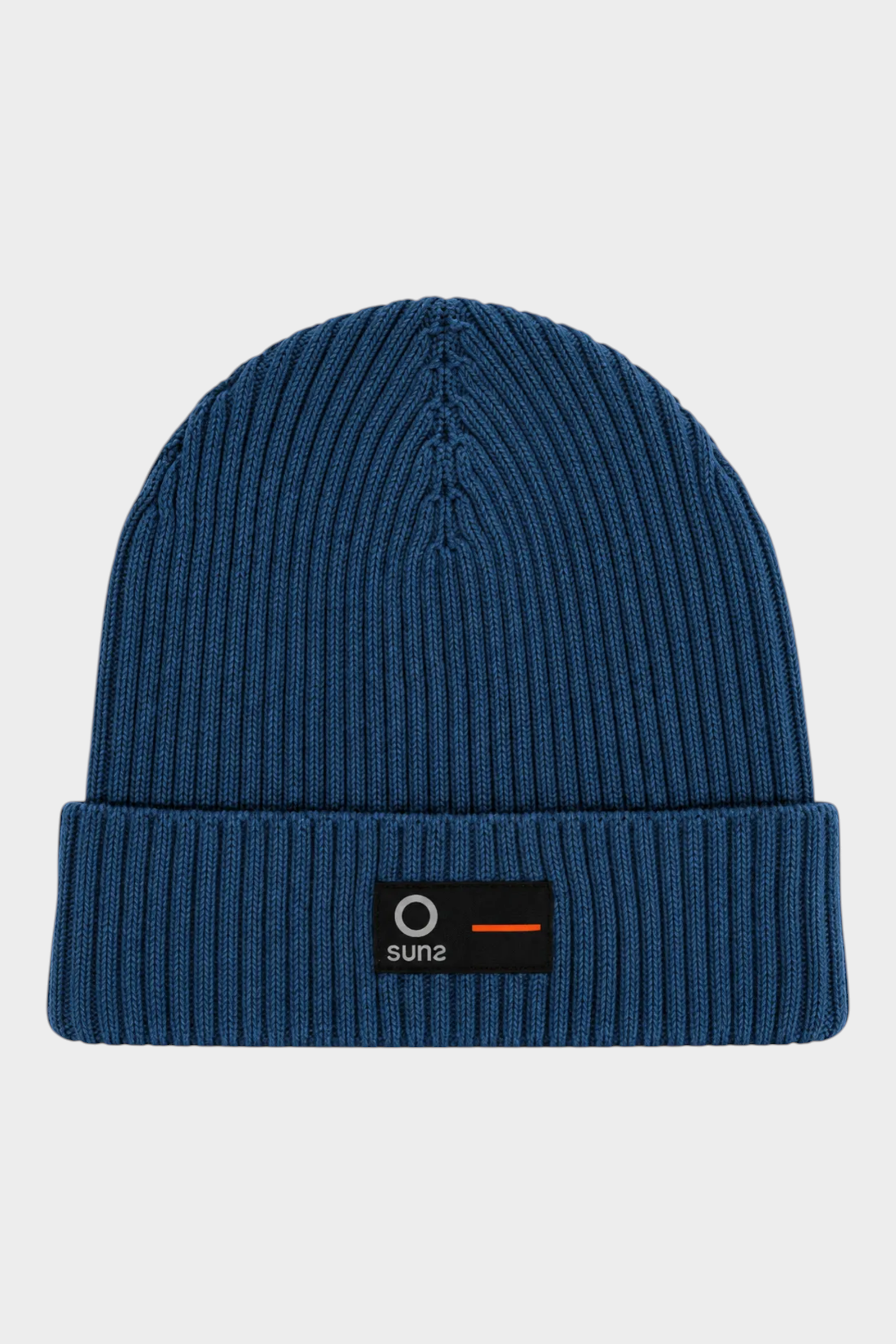 Cappello a cuffia Follower SRL SUNS BOARDS blu a costine con risvolto e logo frontale per l'inverno