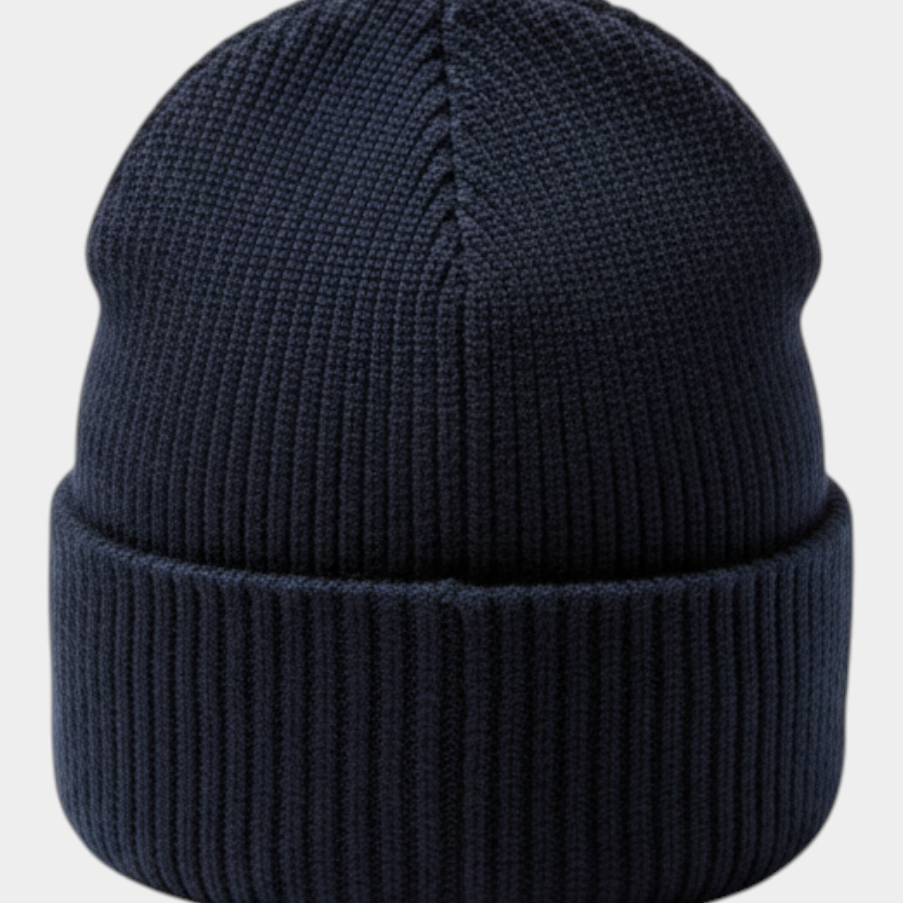 Cappello a cuffia blu a coste GUESS proposto da Follower SRL, realizzato in maglia morbida con risvolto