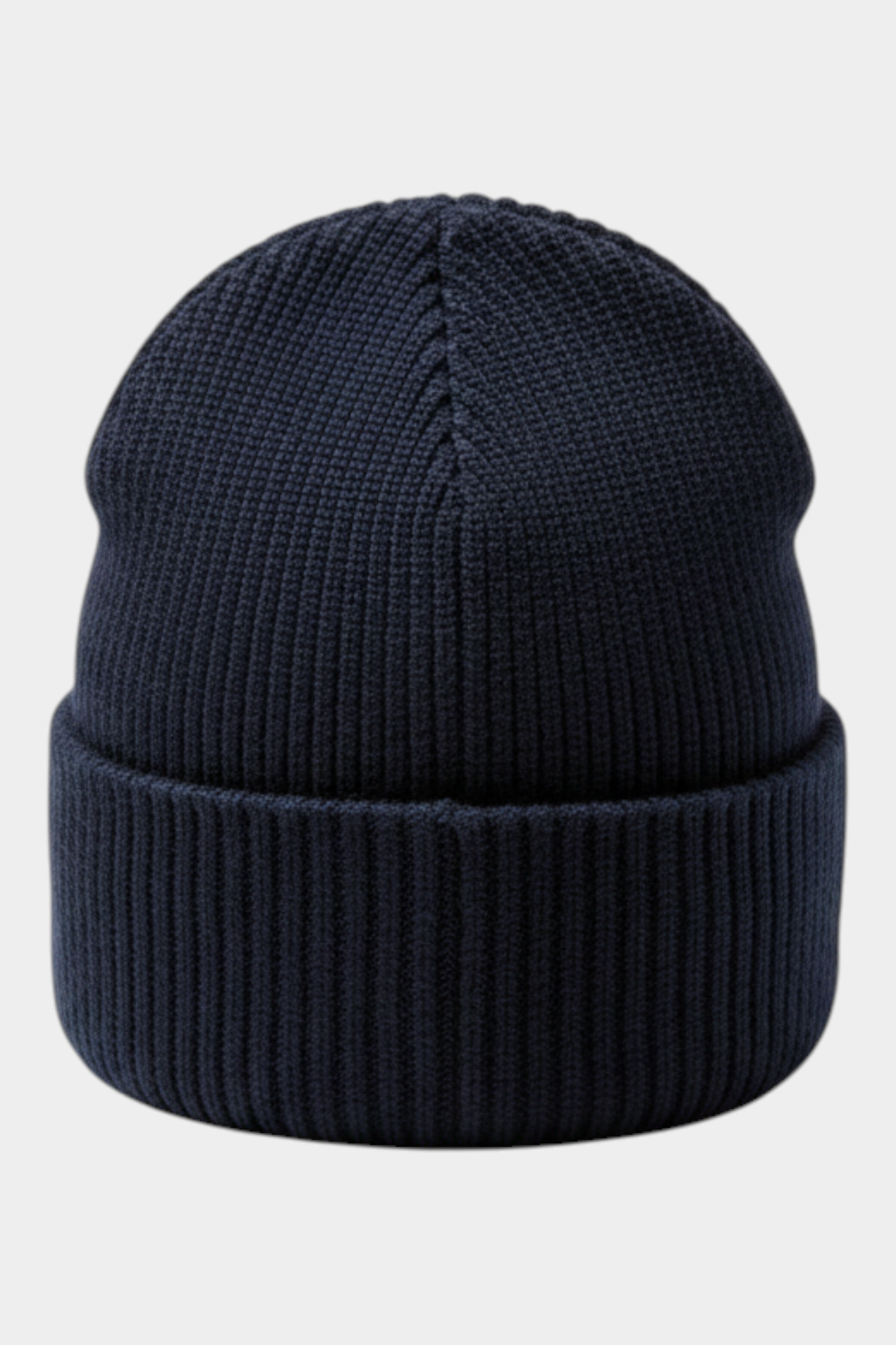 Cappello a cuffia blu a coste GUESS proposto da Follower SRL, realizzato in maglia morbida con risvolto