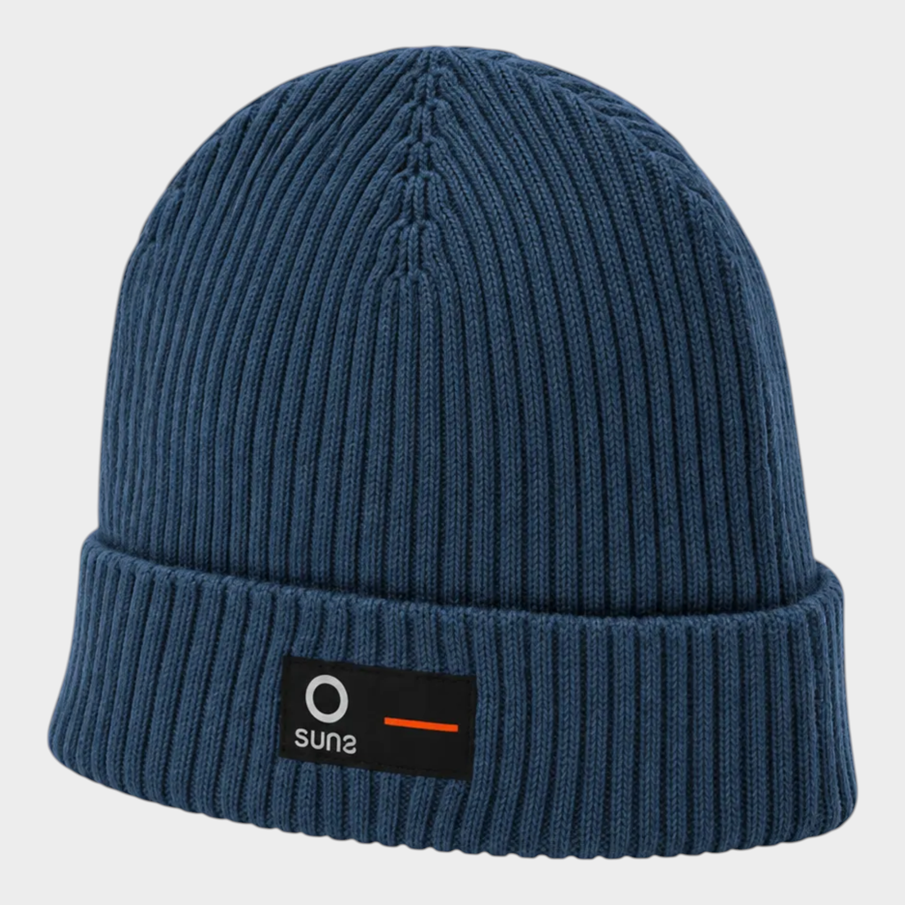 Cappello a cuffia unisex Follower SRL SUNS BOARDS blu a costine con logo applicato sul risvolto