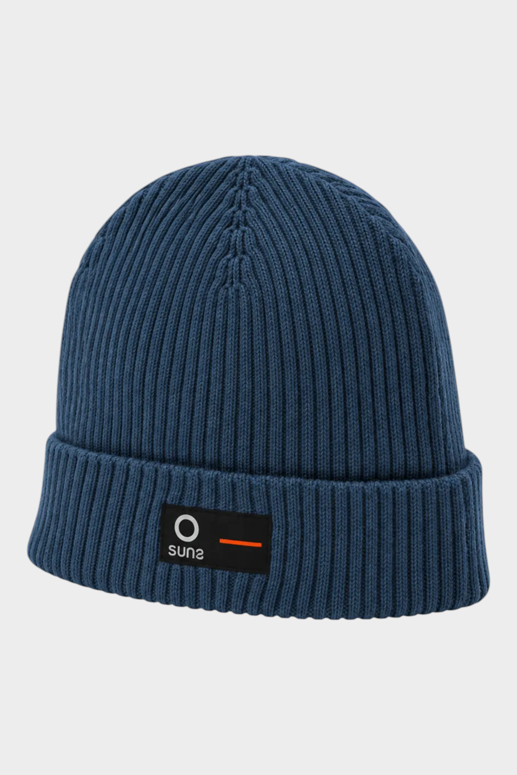 Cappello a cuffia unisex Follower SRL SUNS BOARDS blu a costine con logo applicato sul risvolto