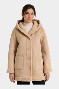 Cappotto lungo con cappuccio Donna Cammello RAGNO - 40