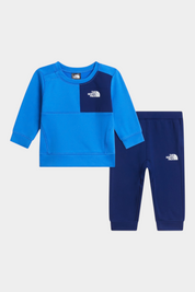 Completo due pezzi Follower SRL THE NORTH FACE per bambino, felpa blu con tasca a contrasto e pantaloni abbinati