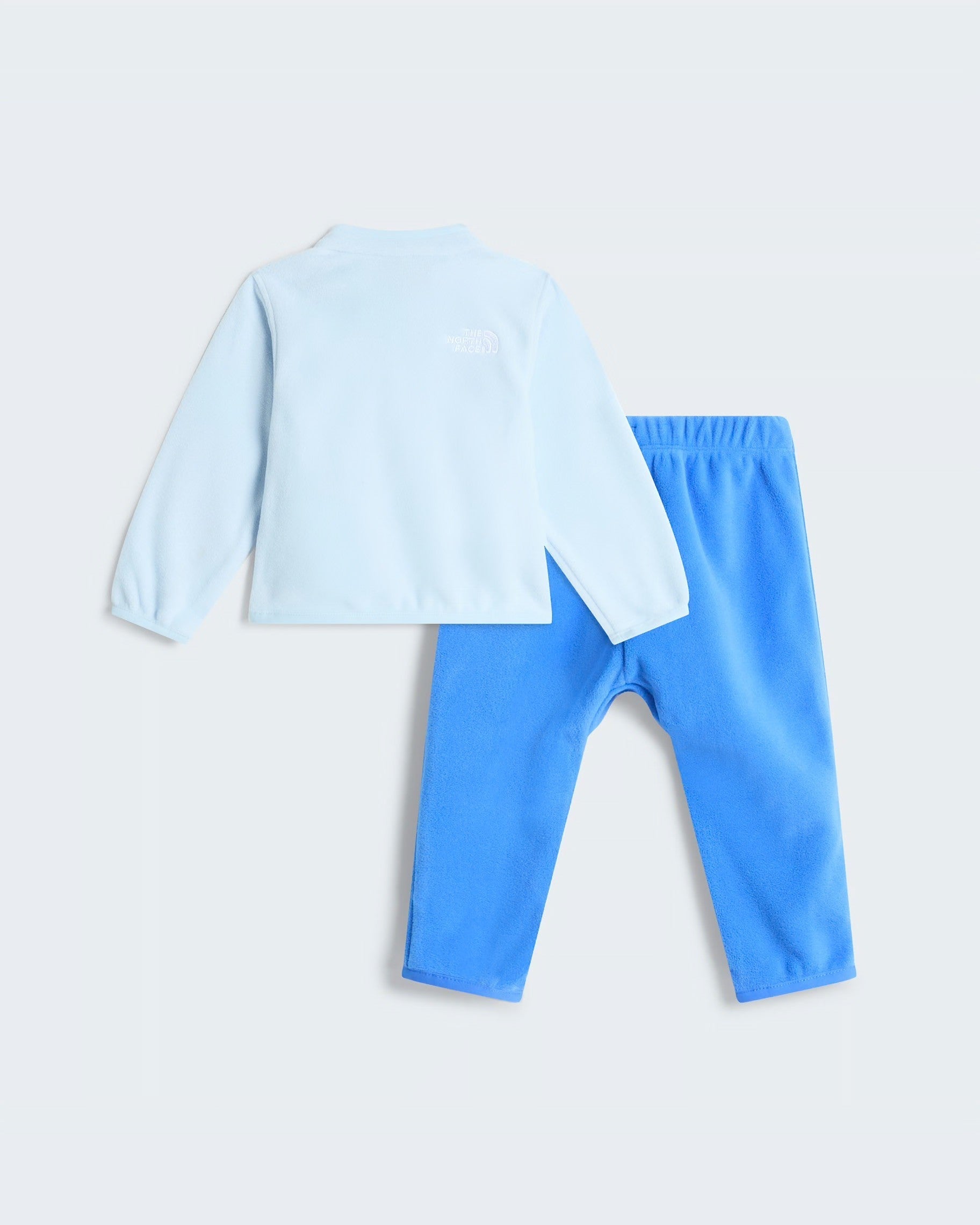 Completo due pezzi in pile Follower SRL The North Face per bambino, composto da maglia azzurro chiaro e pantaloni blu