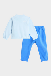 Completo due pezzi in pile Follower SRL The North Face per bambino, composto da maglia azzurro chiaro e pantaloni blu