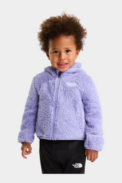 Bambino che indossa una felpa con cappuccio in pile viola The North Face Campshire di Follower SRL