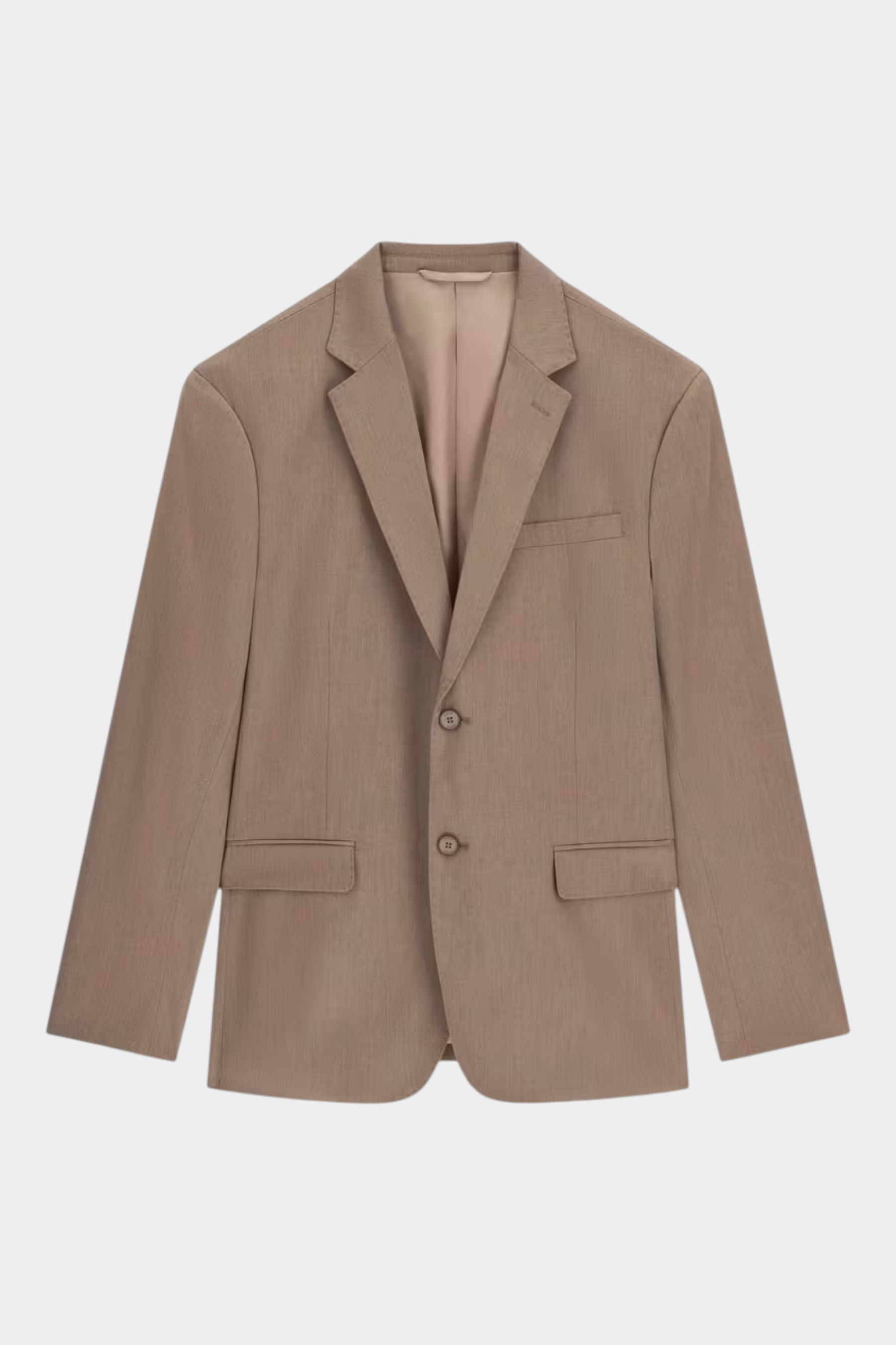 Giacca monopetto da uomo beige GUESS proposta da Follower SRL con chiusura a due bottoni e tasche frontali