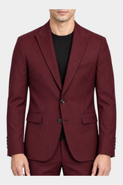 Giacca monopetto Follower SRL bordeaux in misto poliestere e viscosa con revers classici e chiusura a due bottoni