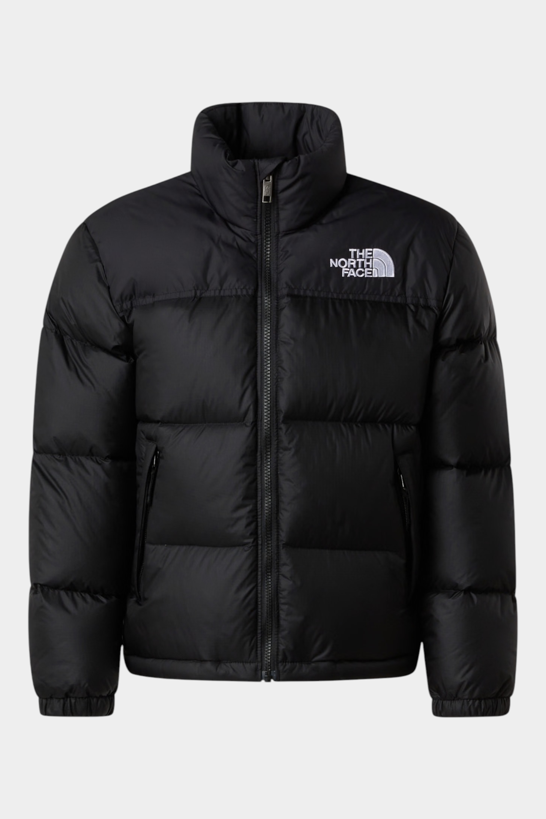 Giacca Follower SRL The North Face 1996 Retro Nuptse nera da ragazzi con imbottitura trapuntata e logo ricamato