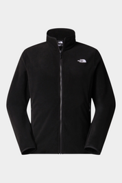 Giacca in pile nera Follower SRL The North Face con chiusura a zip intera e logo bianco ricamato sul petto