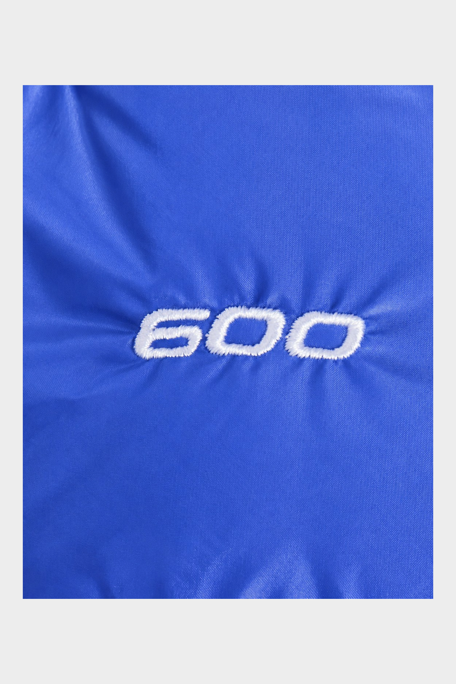 Dettaglio ricamo 600 su giacca in piumino blu Follower SRL Hydrenalite