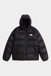 Giacca in piumino nera con cappuccio Hydrenalite Unisex di Follower SRL con logo The North Face sul petto