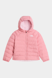Giacca reversibile Follower SRL The North Face Perrito per bambina in rosa con cappuccio e imbottitura trapuntata
