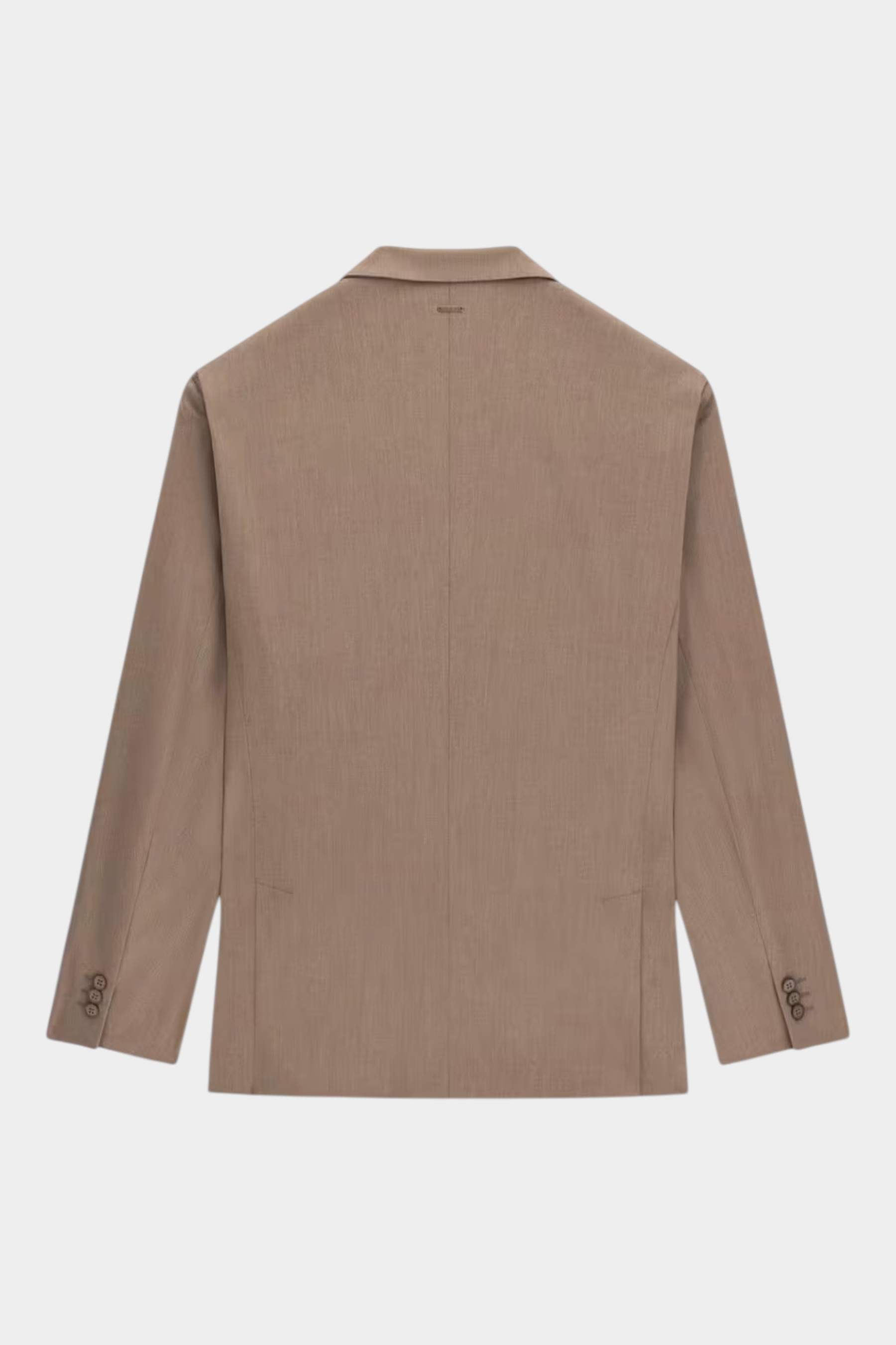 Vista posteriore della giacca monopetto beige da uomo GUESS di Follower SRL con dettagli sartoriali